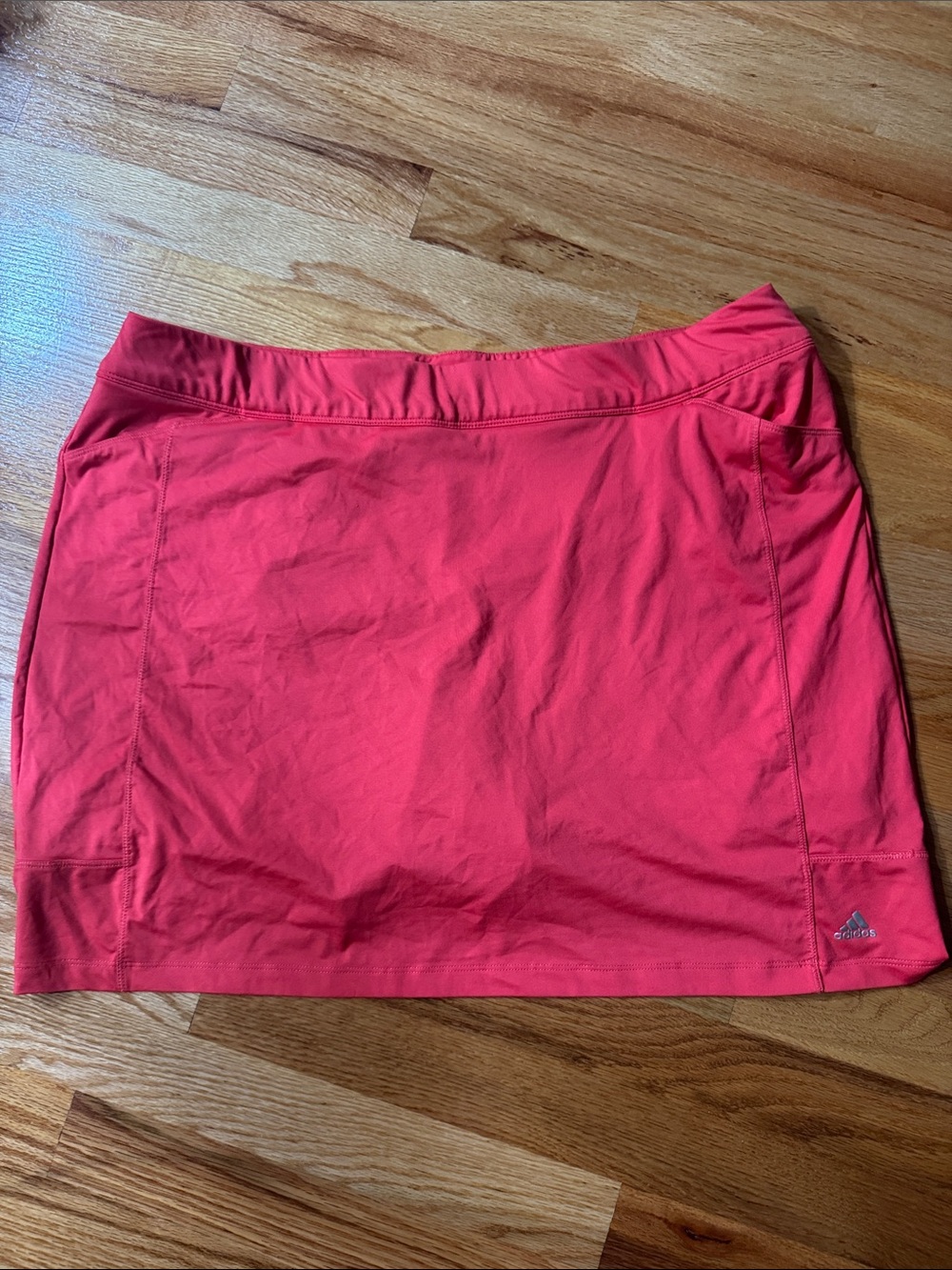 adidas Red Athletic Top with Silver Logo